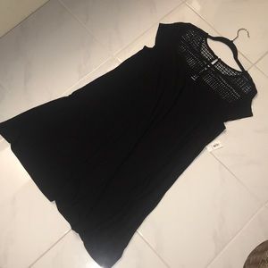 Black old navy dress with shoulder cut out detail